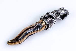 Bronze horn pendant