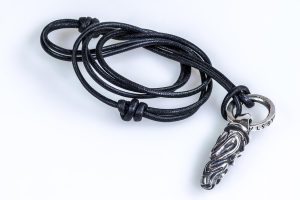 Silver snake dart pendant