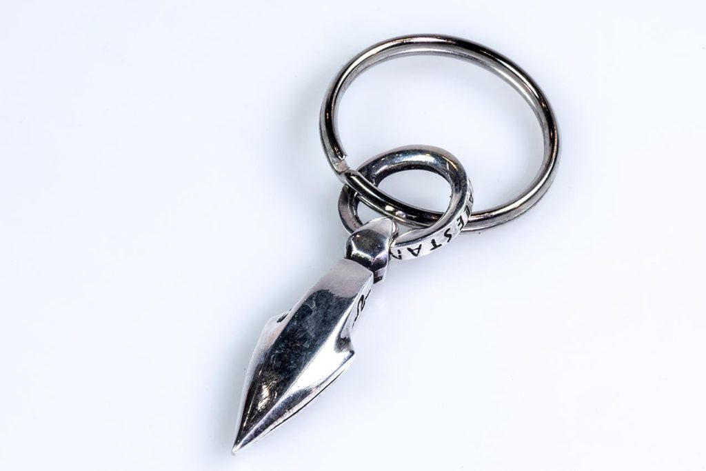 Silver Spartans arrow keyring