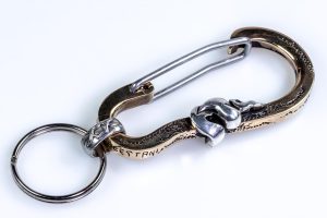 Bronze carabiner keyring