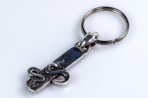 Portachiavi serpente in argento