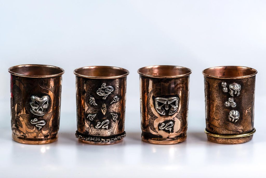 Set bicchieri in rame personalizzati